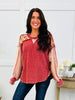 Wildwood Patchwork Top In Burgundy