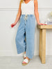 Drawn To You Cropped Wide Leg Featherweight Lounge Jeans