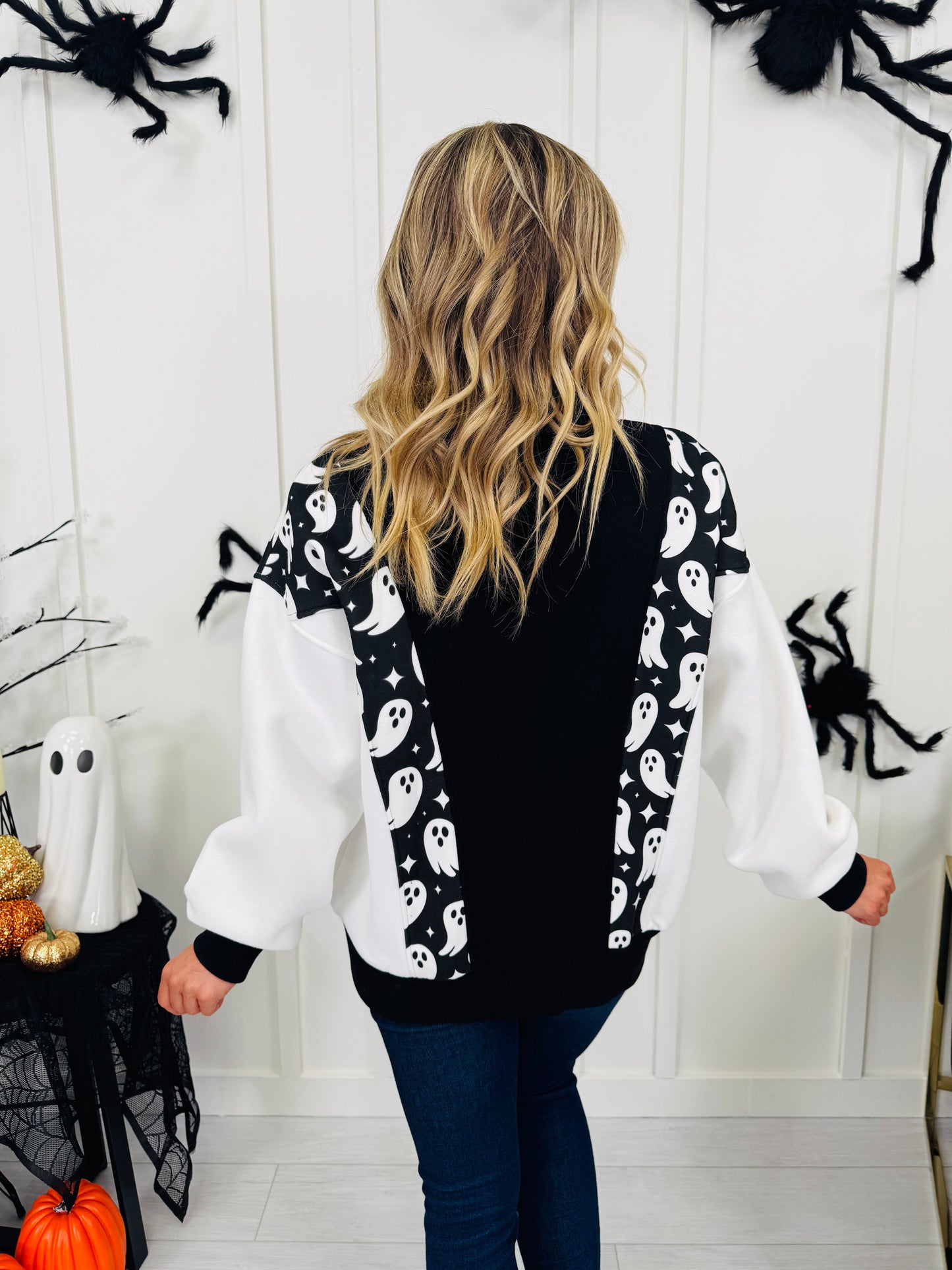 Halloween Happenings Pullover In Ghost Print