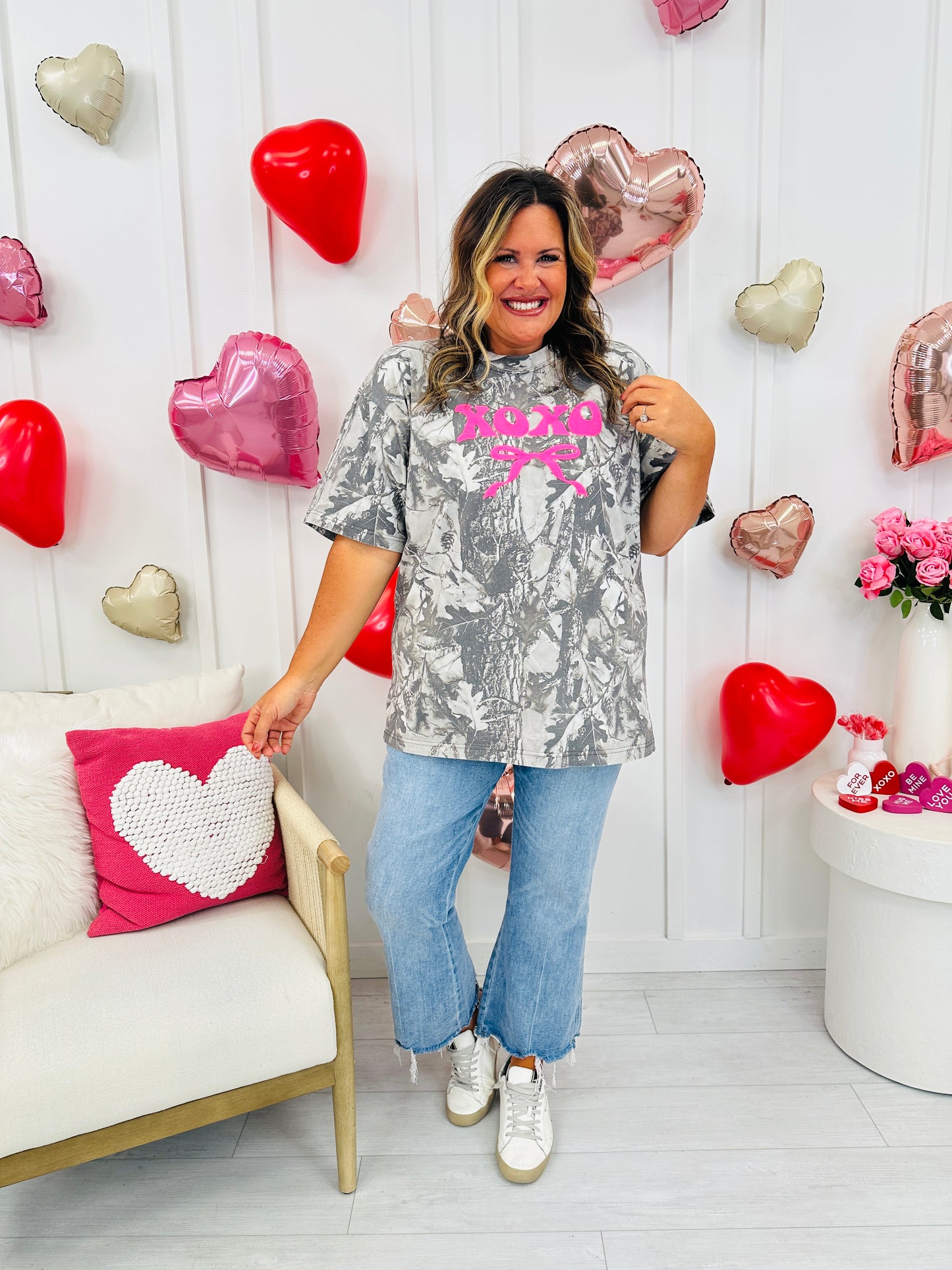 XOXO Camo Graphic Tee