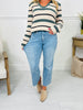 Time To Unwind Cropped Slim Fit Wide Leg Jeans