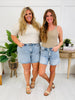 Judy Blue Weekend Plans Rigid Magic Dad Shorts