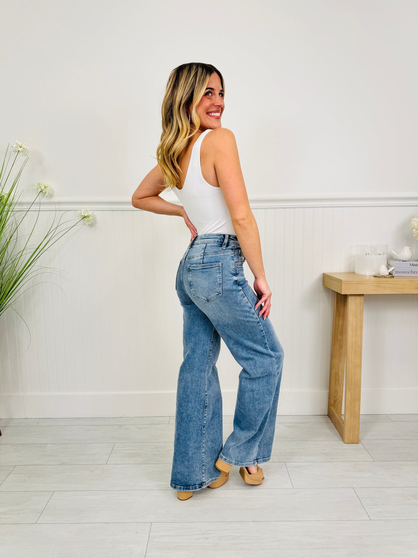 Fit Just Right Wide Leg Jeans With Tummy Control in Four Inseams