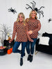 Spooky Things Mesh Top In Checkered Print