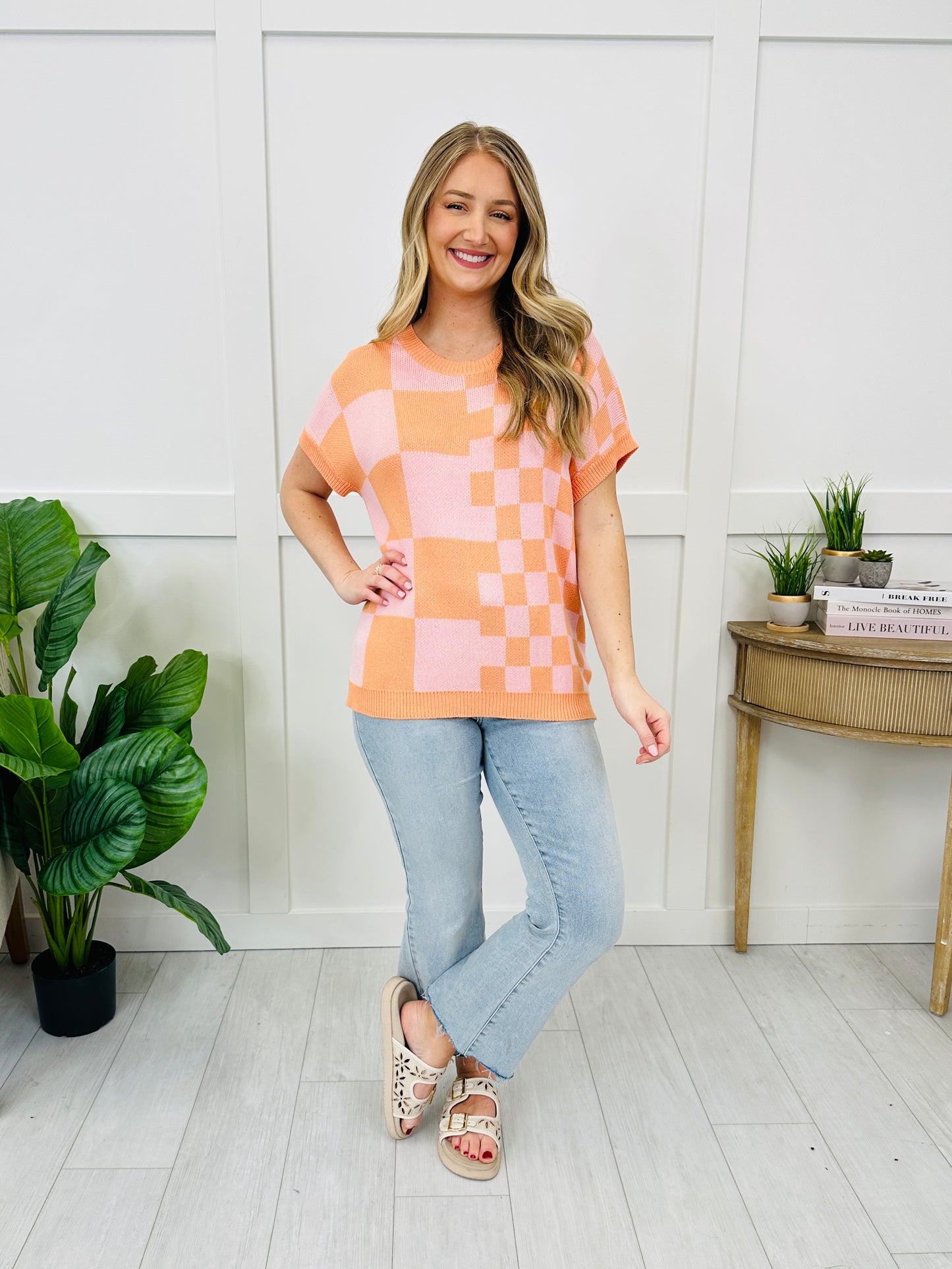 Pop Art Knit Top In Mango