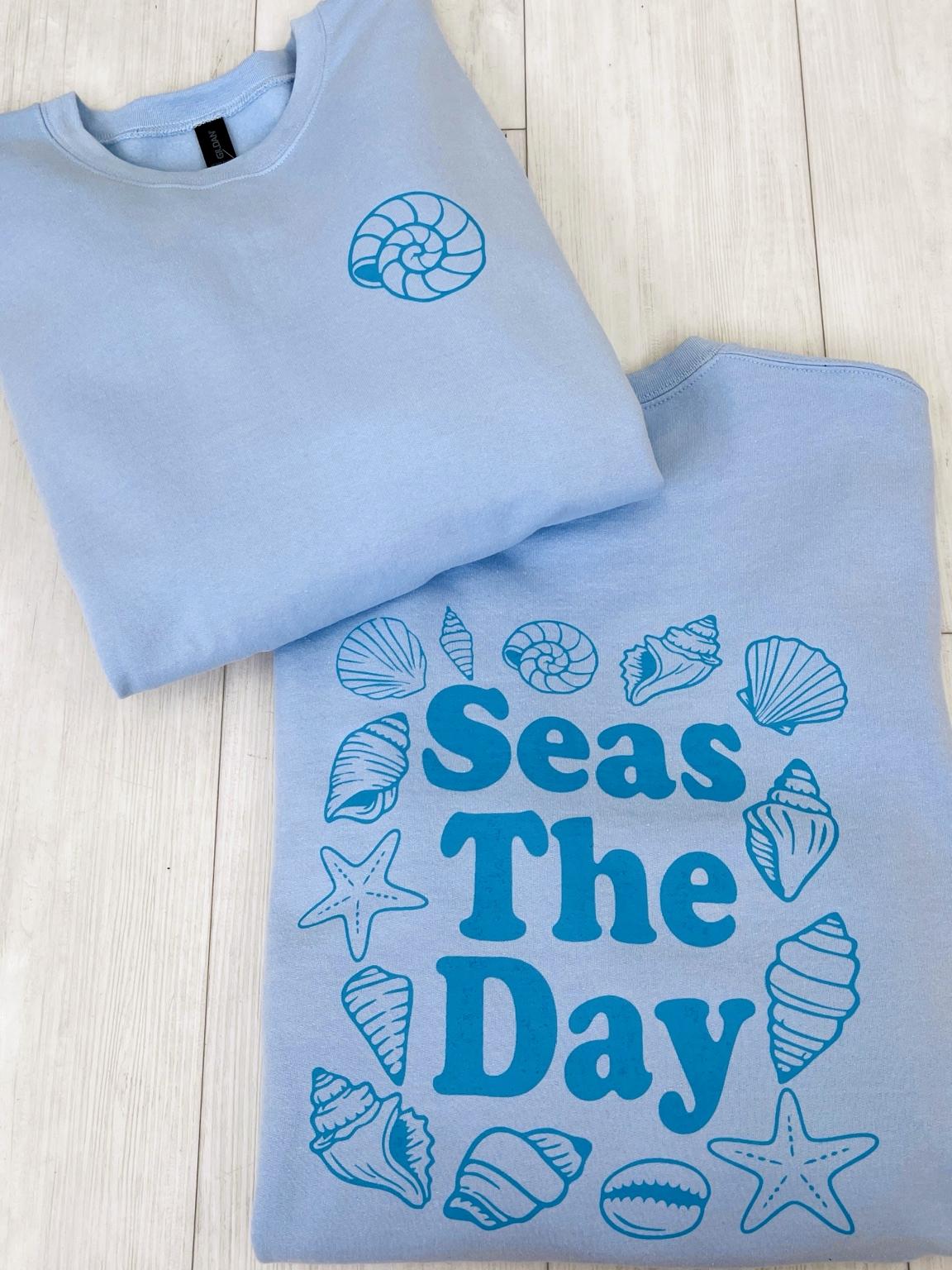 Seas The Day Graphic Crewneck Sweatshirt