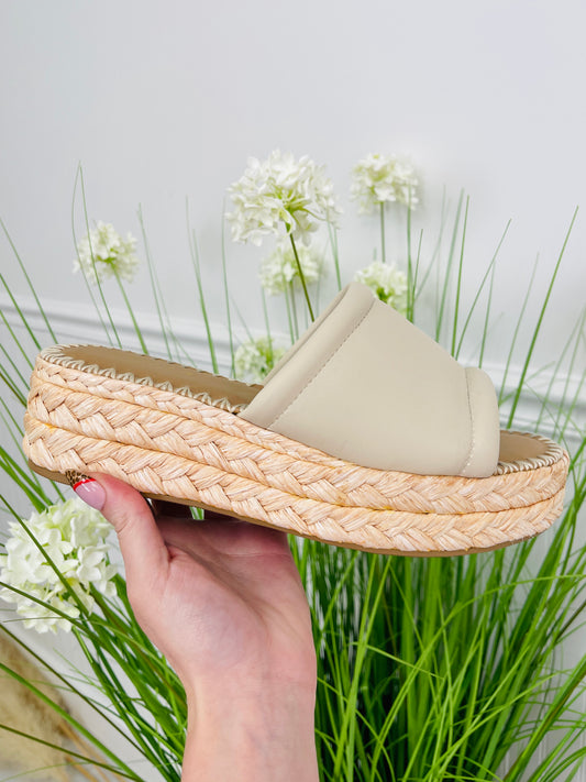 Drifting Through the Day Sandals In Bone