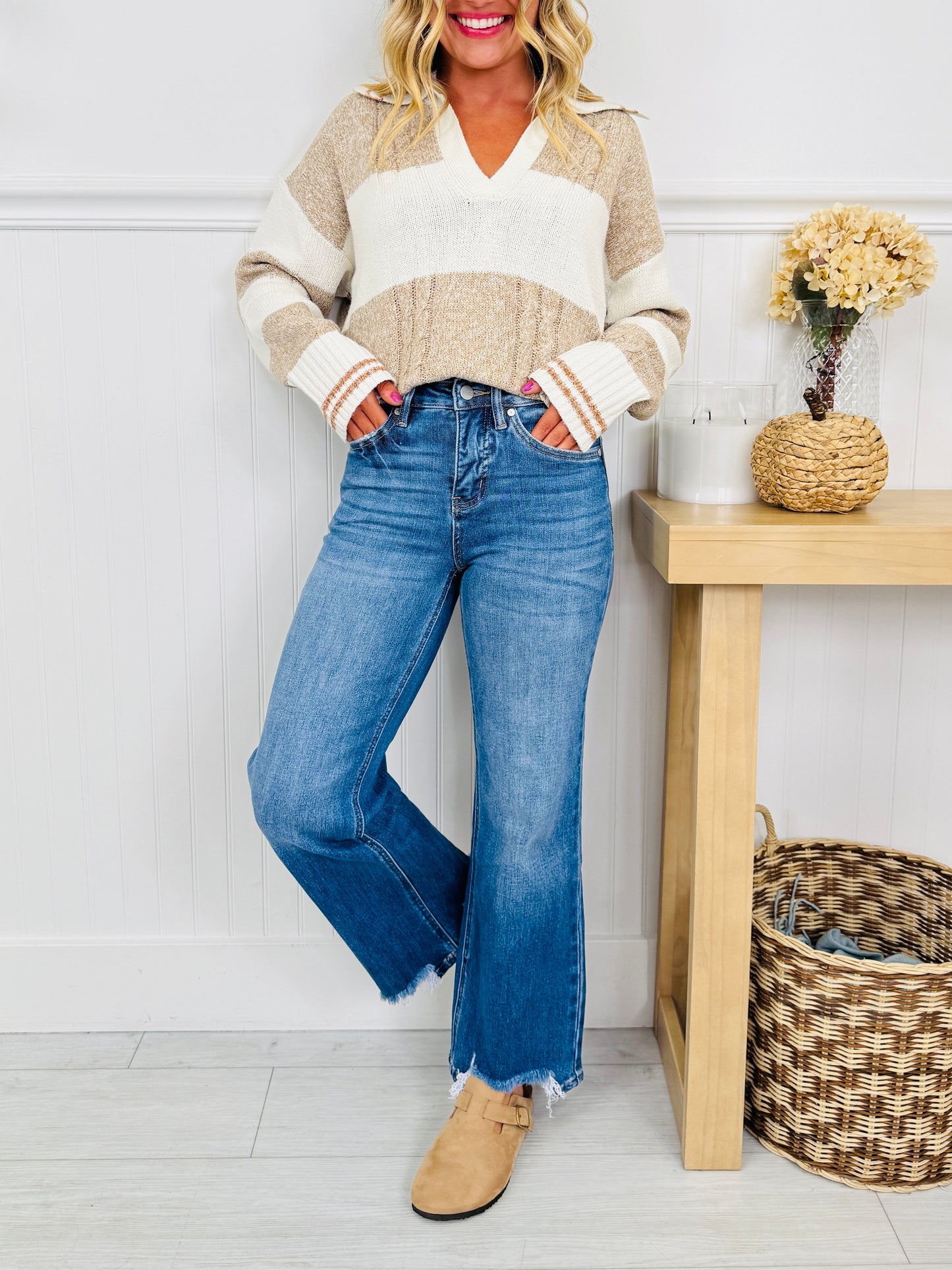 Fashionably Late Straight Tummy Control Jeans