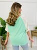 Play It Back Top In Mint Cream