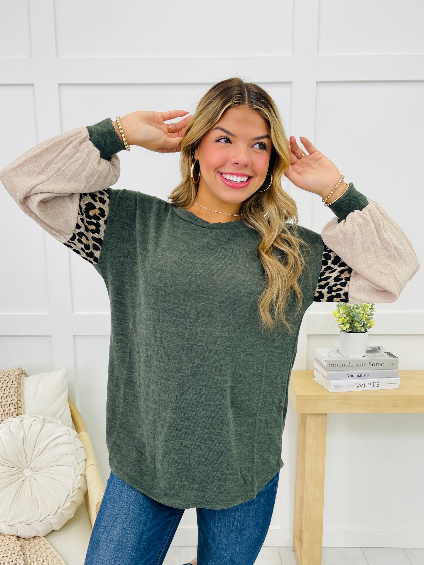 Spotted Adventure Top In Olive