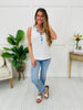 Petal Lined Tank Top In Off White