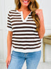 Daydream Stripes Top In Brown