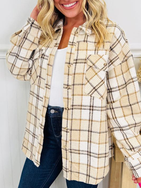 Fireside Favorite Shacket In Cream