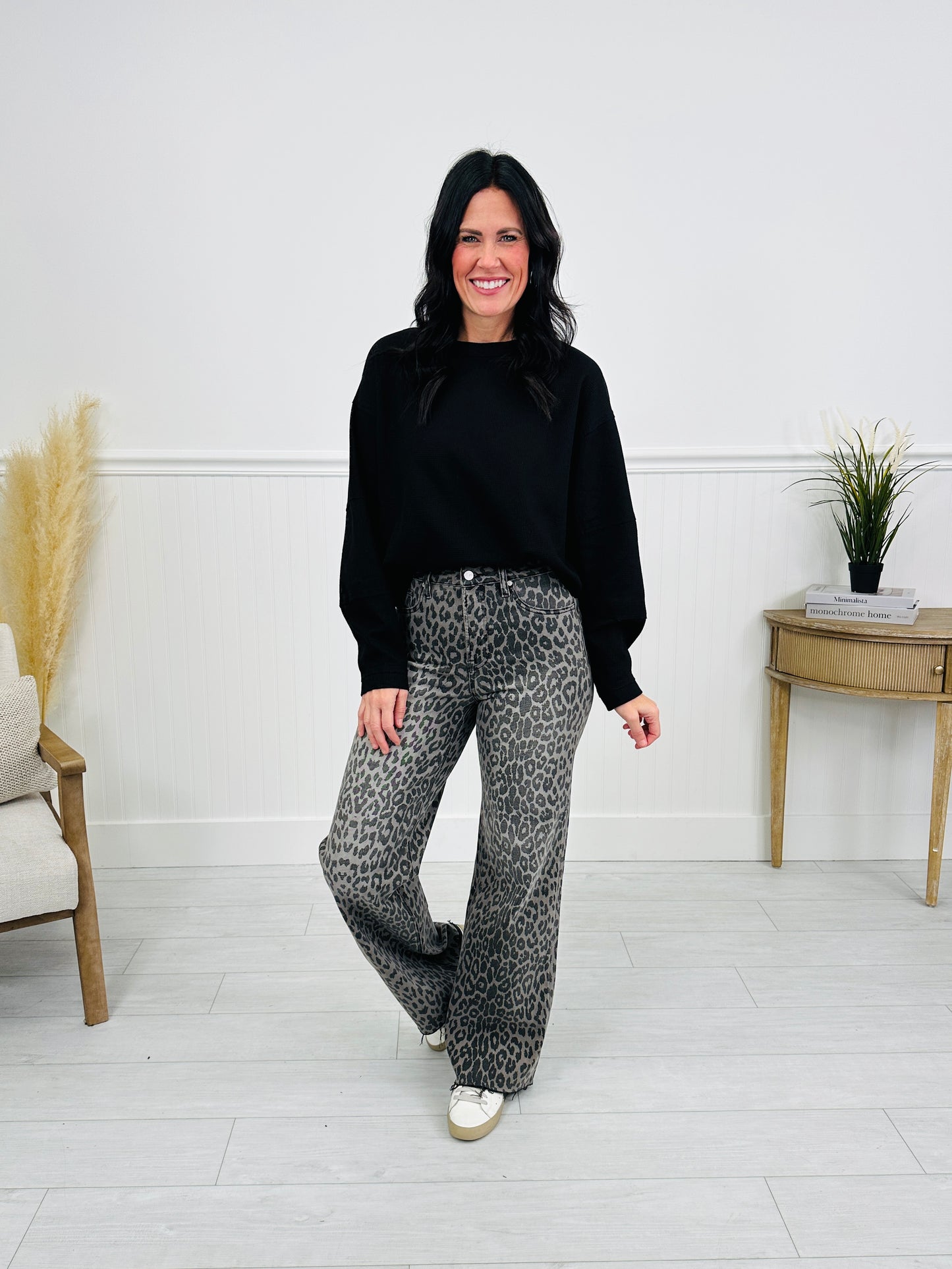 Wild Thing Tummy Control Grey Leopard Jeans