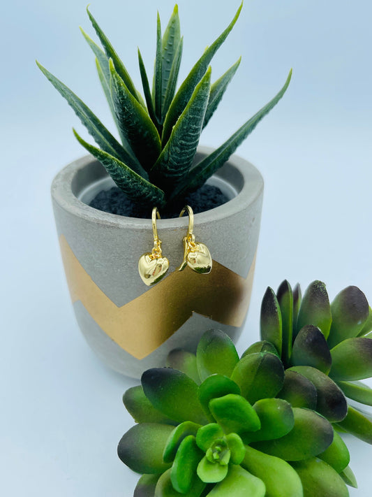 Loving You Gold Chunky Heart Earrings