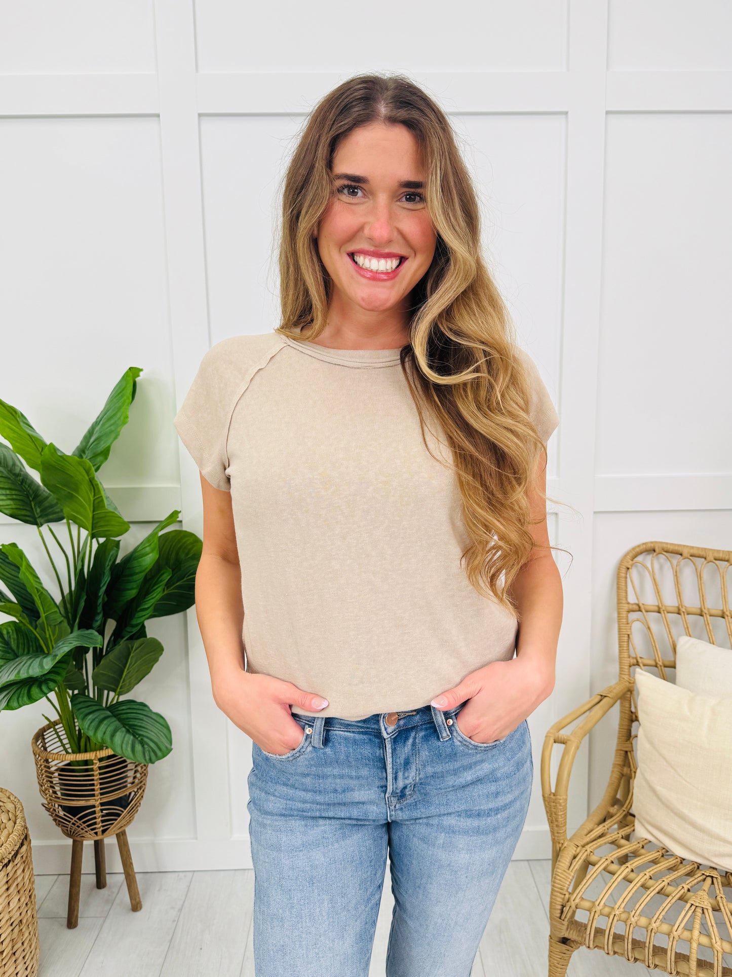 Faded Summer Sky Top In Multiple Colors