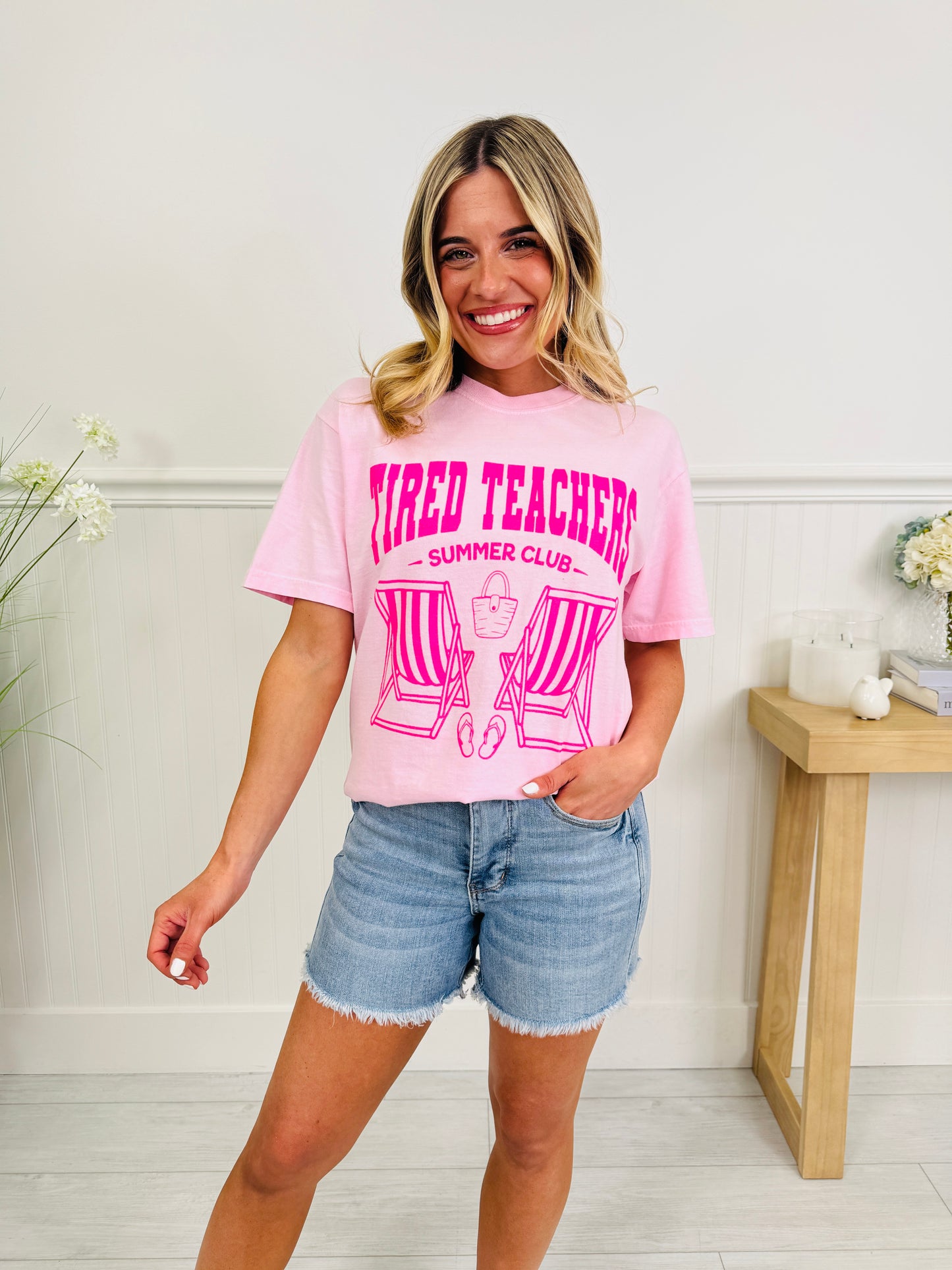 Tired Teachers Summer Club Graphic Tee