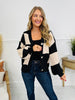 Break The Pattern Cardigan in Oatmeal/Black