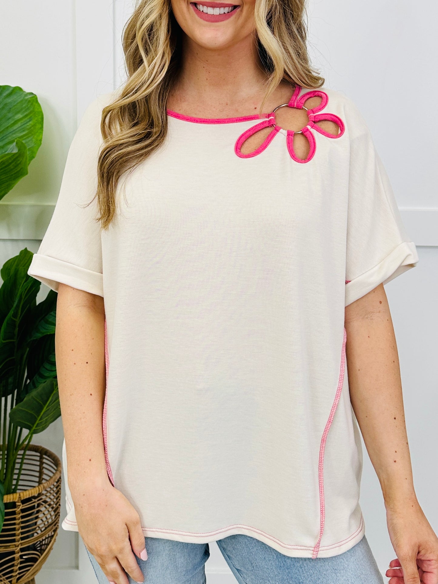 Bloom Babe Top In Oatmeal