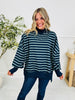 Stripe Up Your Alley Pullover In Navy