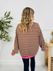 Stripe Story Pullover In Taupe