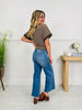 Double Check Tummy Control Wide Leg Cropped Jeans