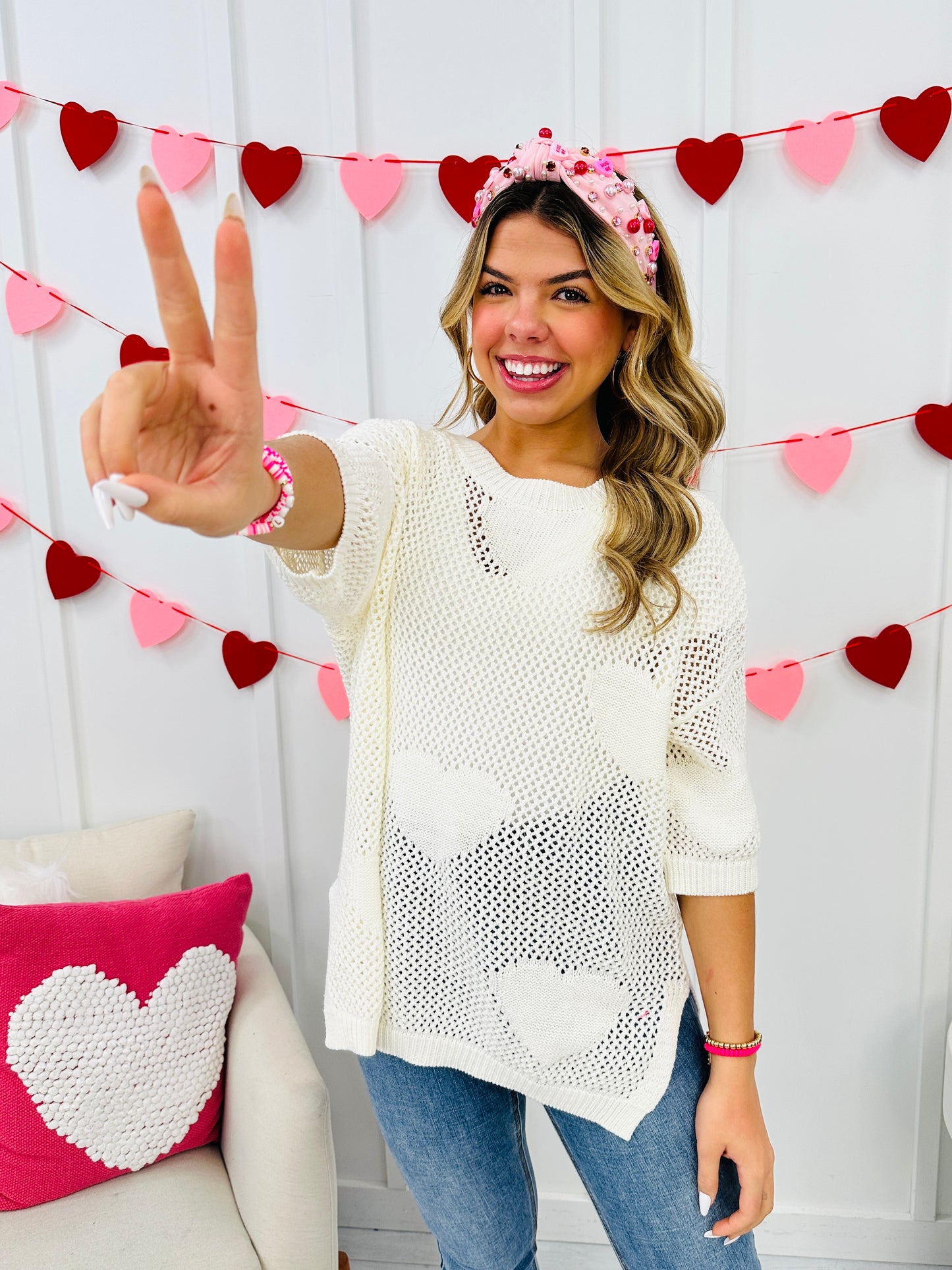 Mesh Of My Heart Sweater- Multiple Colors!