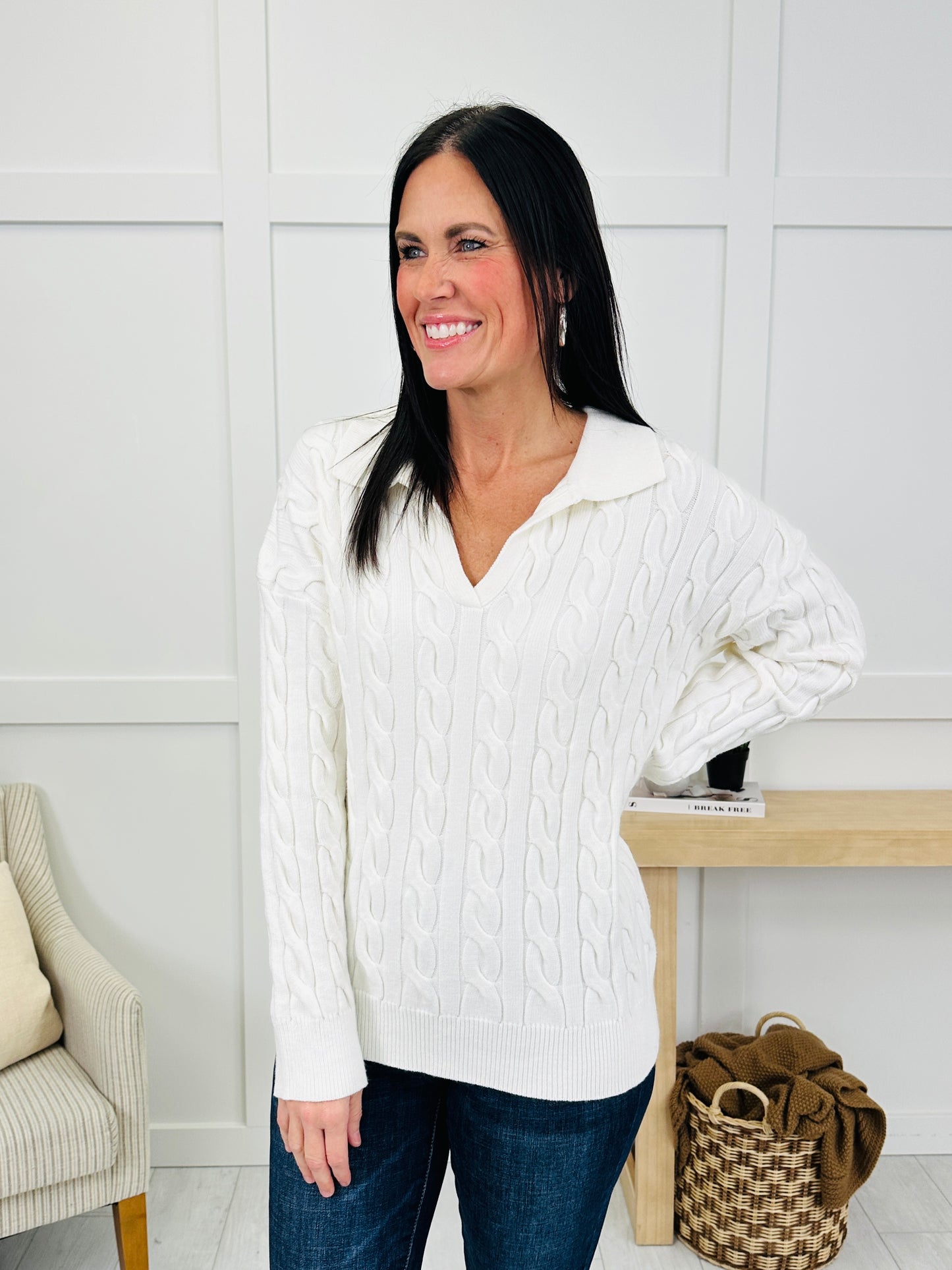 Sunday Polished Sweater in Cream