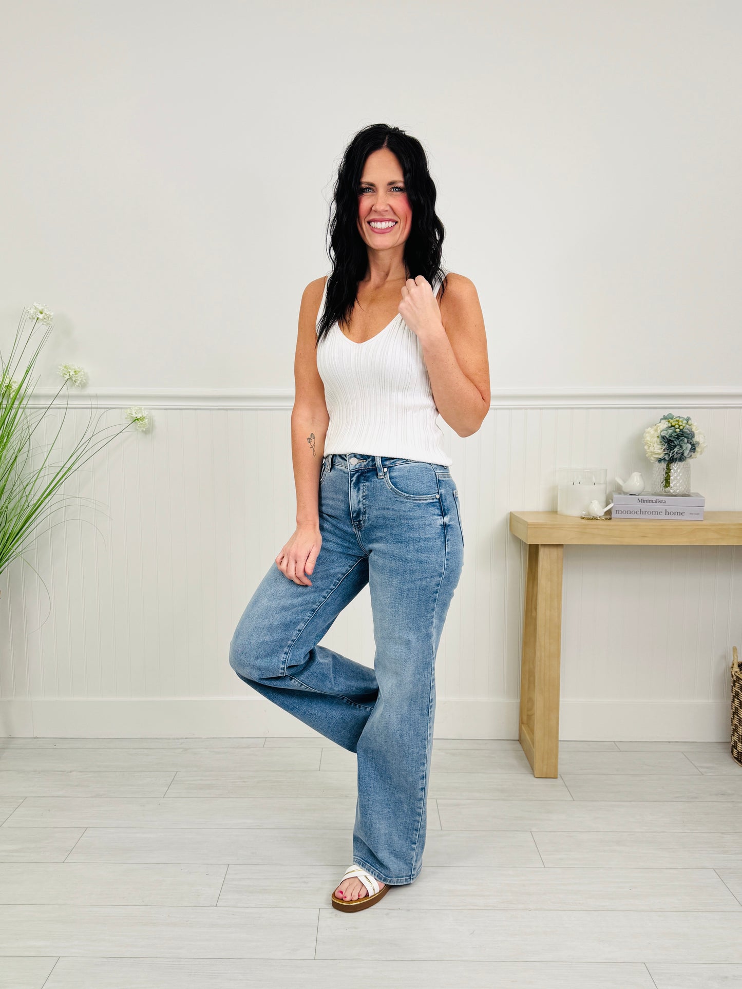 Fit Just Right Wide Leg Jeans With Tummy Control in Four Inseams