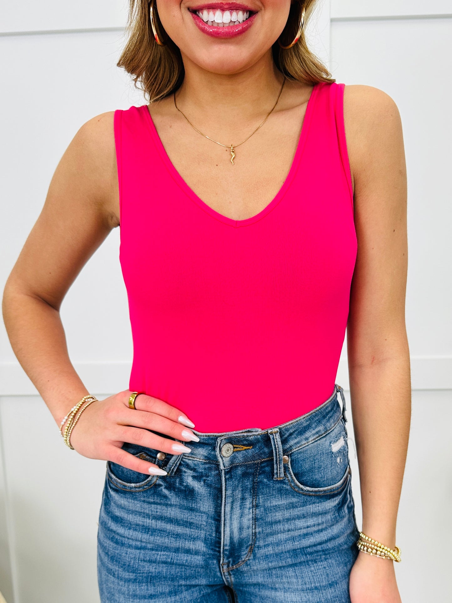 Cropped Reversible Shapewear Tank- Multiple Colors!