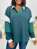 Signature Contrast Pullover in Hunter Green