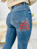 Judy Blue Deck the Halls Slim Fit Jeans in Reg/Curvy