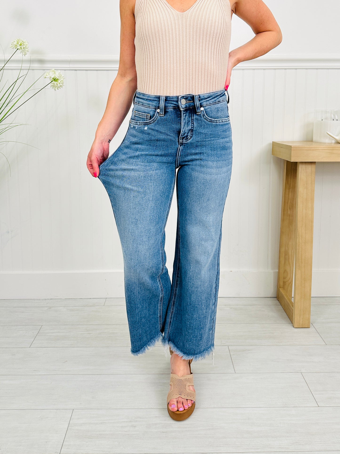 On The Go Tummy Control Wide Leg Jeans