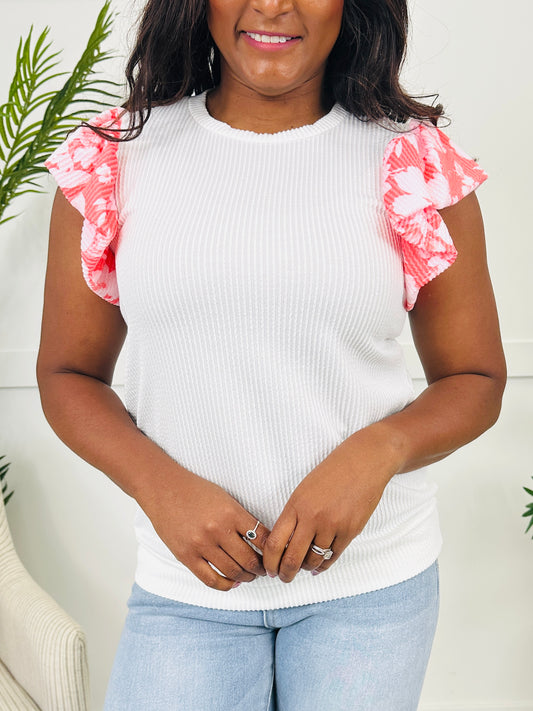 Sweet Blossom Top in Coral