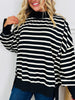 Stripe Up Your Alley Pullover In Black