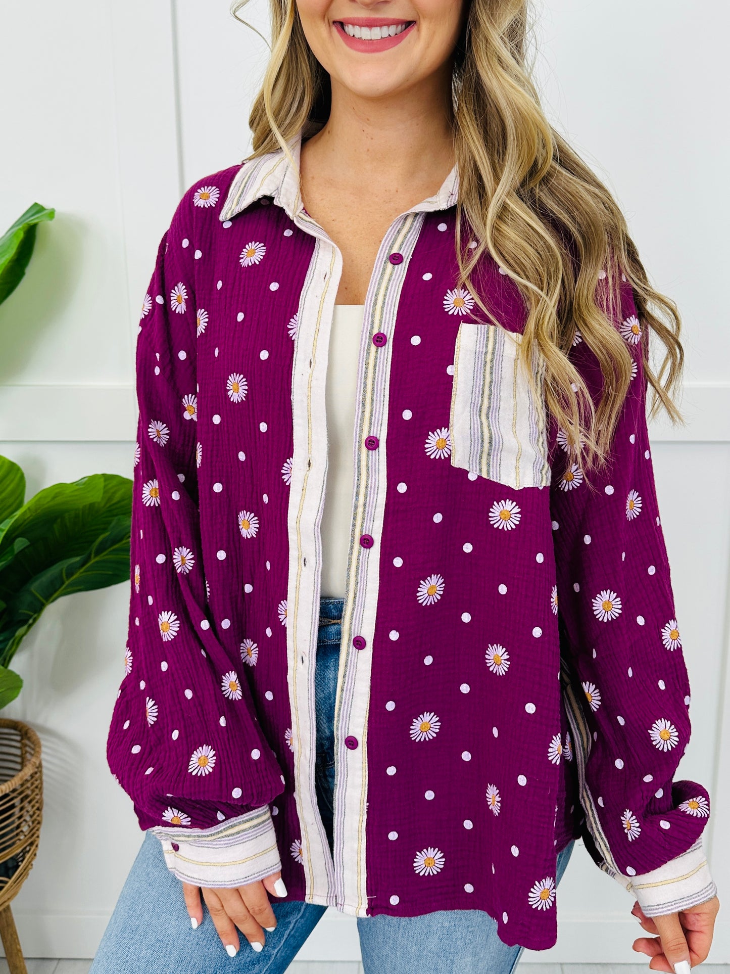 Whimsy Wander Top In Plum