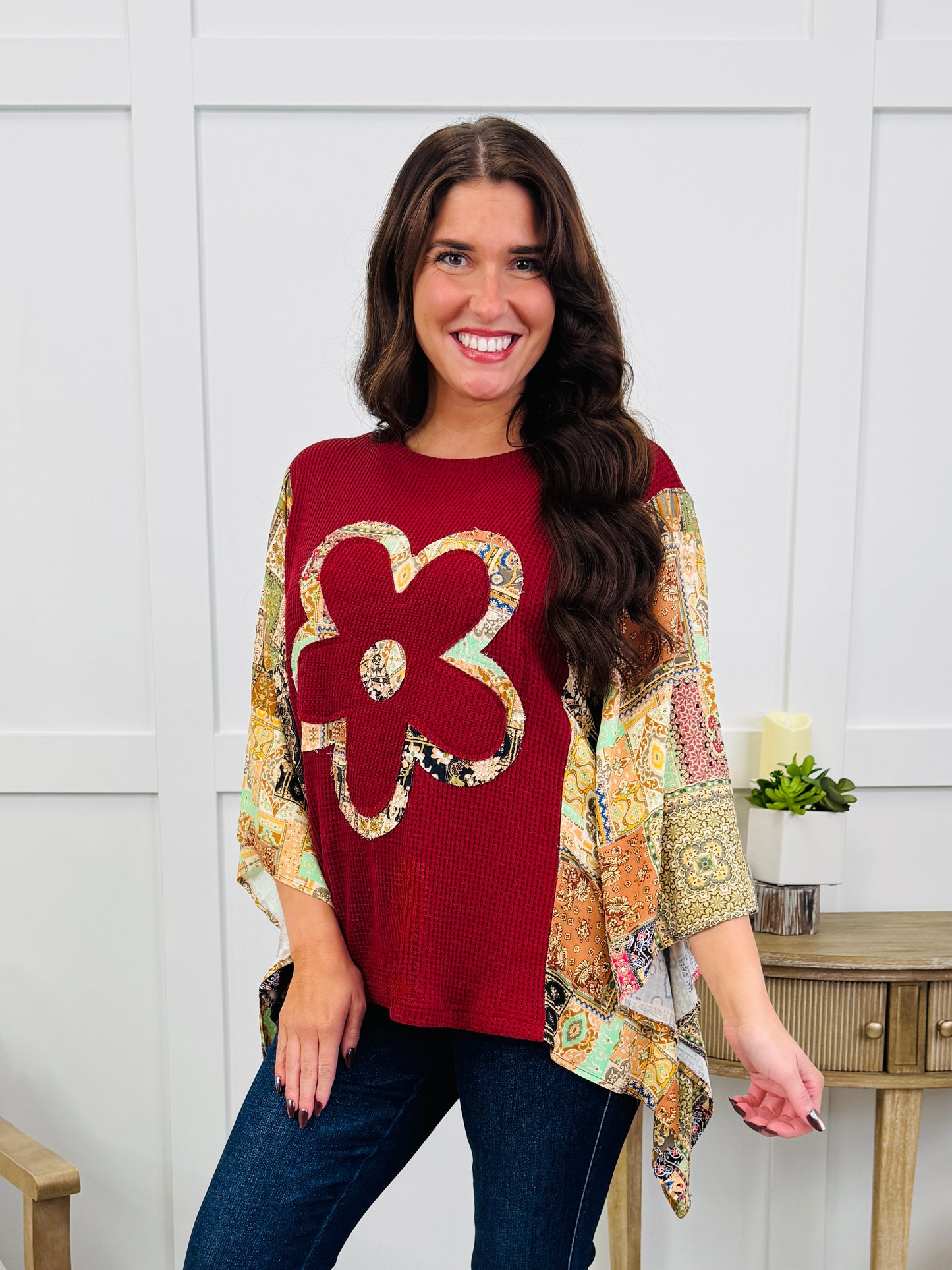 Wildflower Soul Top In Burgundy