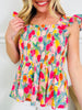Petal Pop Tank Top in Tulip Print
