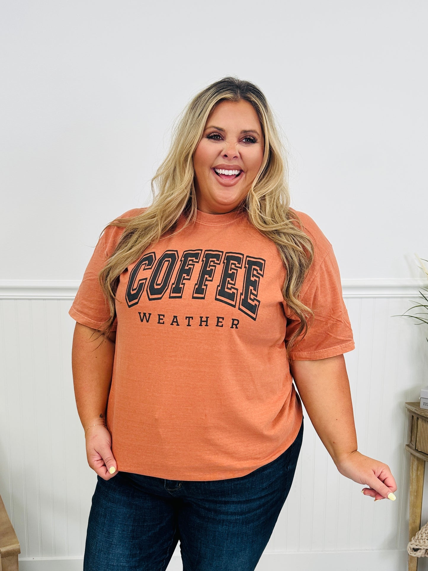 Coffee Weather Graphic Tee in Copper