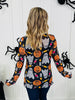 Spooky Things Mesh Top In Trick Or Treat Print