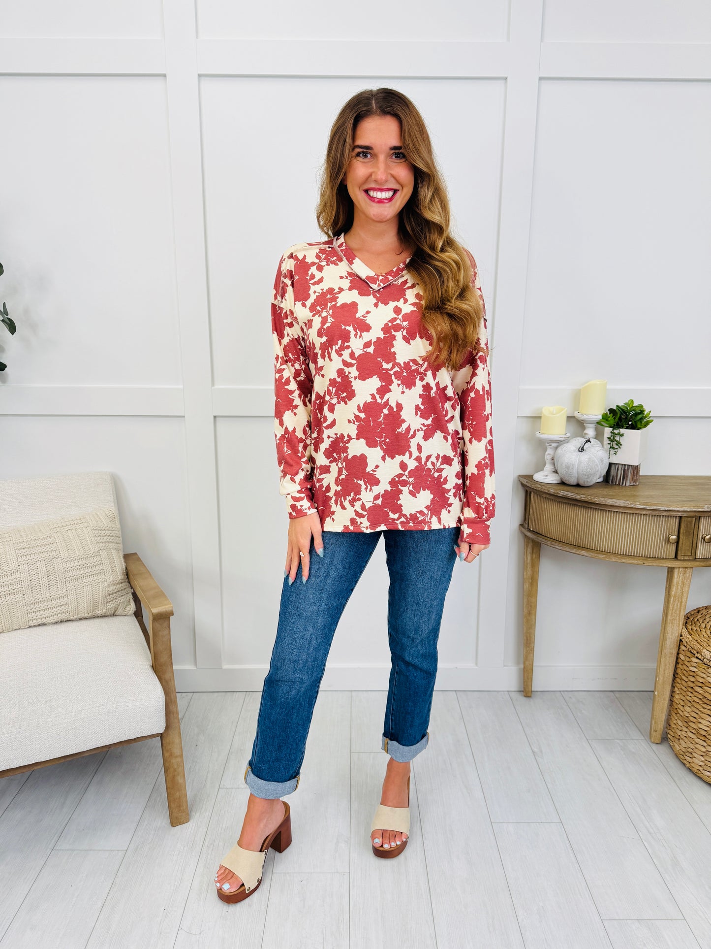 Crimson Garden Top