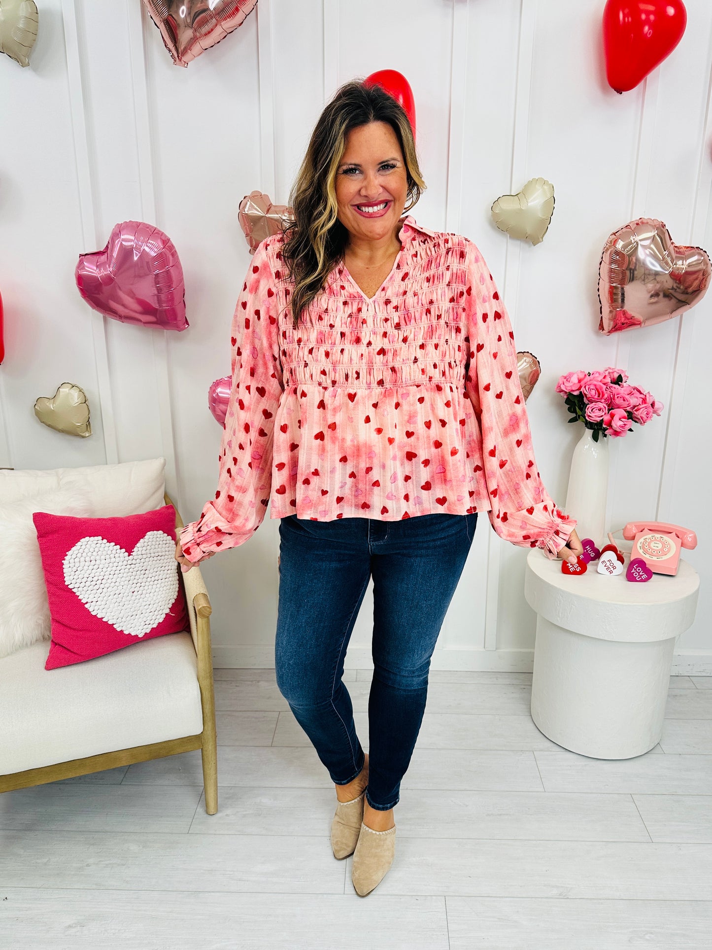 Blushing Hearts Top