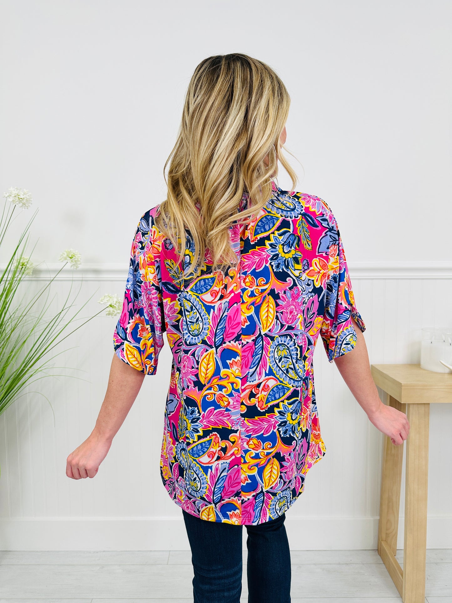 Radiate Sunshine Top in Siesta Key Print