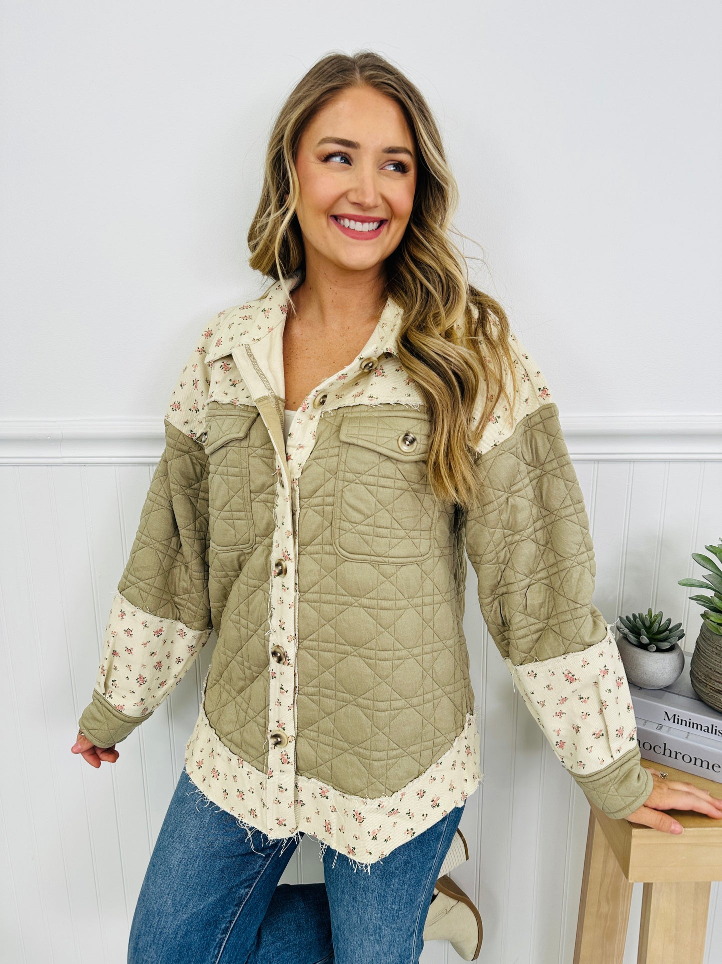 The Quilted Layer Jacket in Sage
