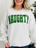 Nice and Naughty Reversible Graphic Crewneck Sweatshirt