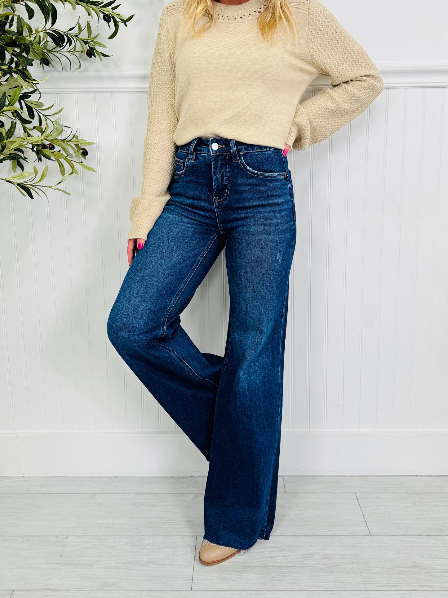Under Control Wide Leg Tummy Control Jeans