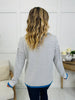 Happy Harbor Top In H.Grey/ Blue