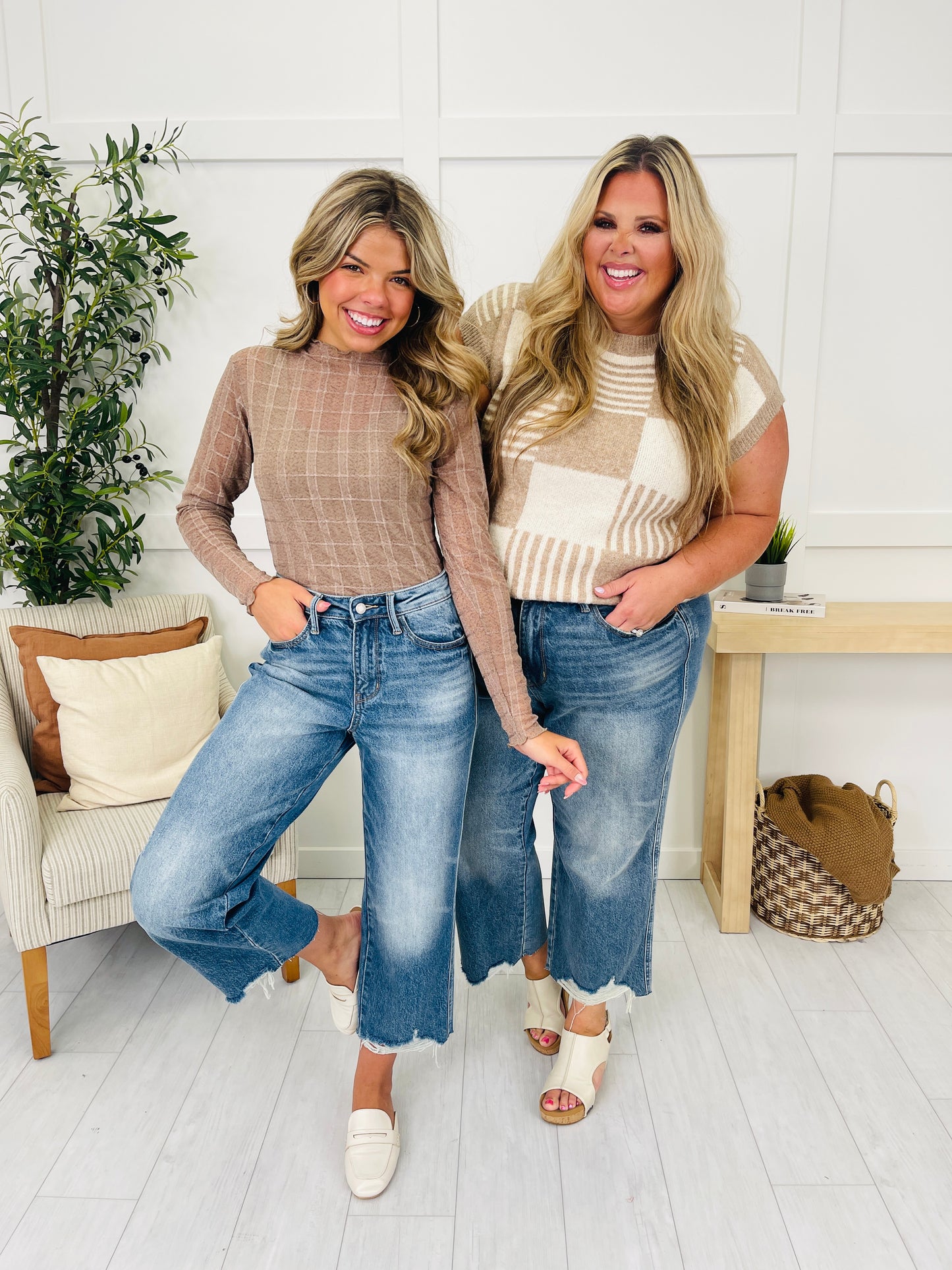 Judy Blue Mystical Magical Rigid Magic Cropped Wide Leg Jeans