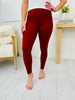 REG/CURVY Best Selling Tummy Control Custom MOCO Design Leggings In Wine