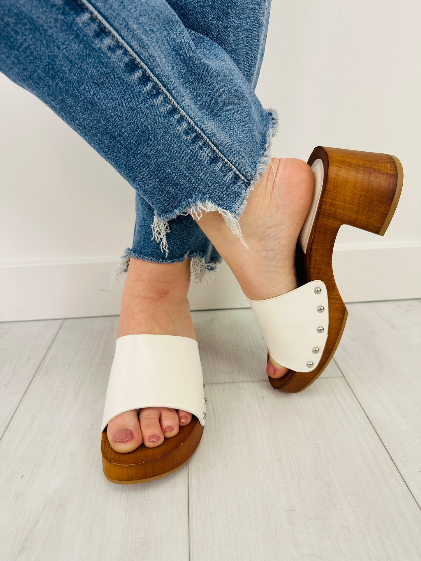 Slide Into Style Sandals in White